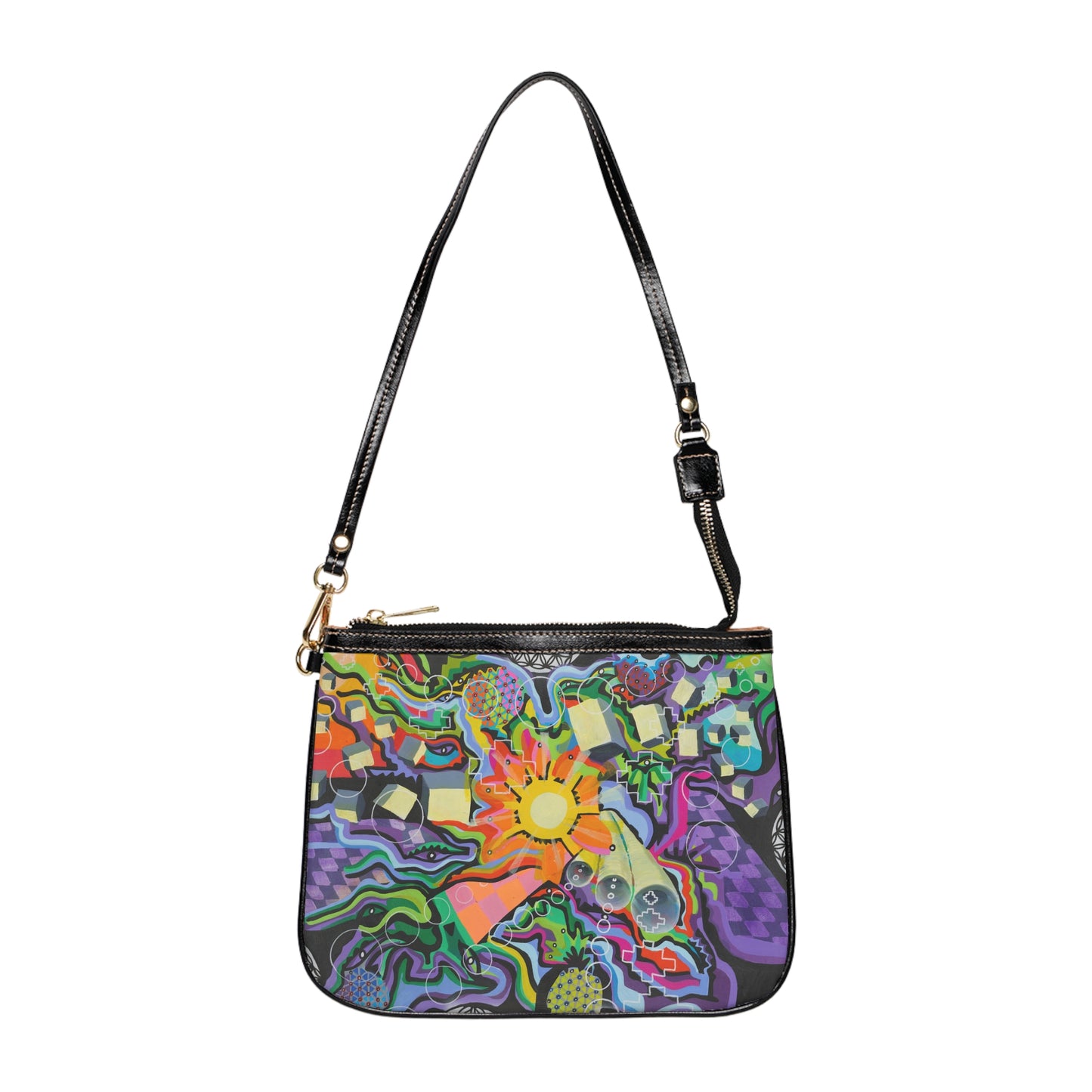 Bolso bandolera pequeño con diseño de crisantemo