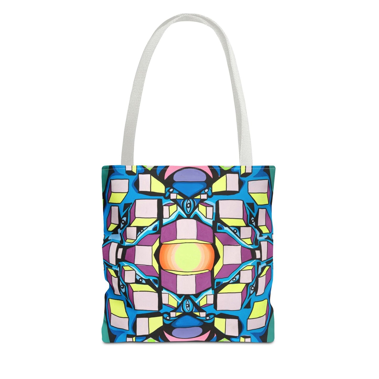 Bolsa de mano con cuadrados (AOP)