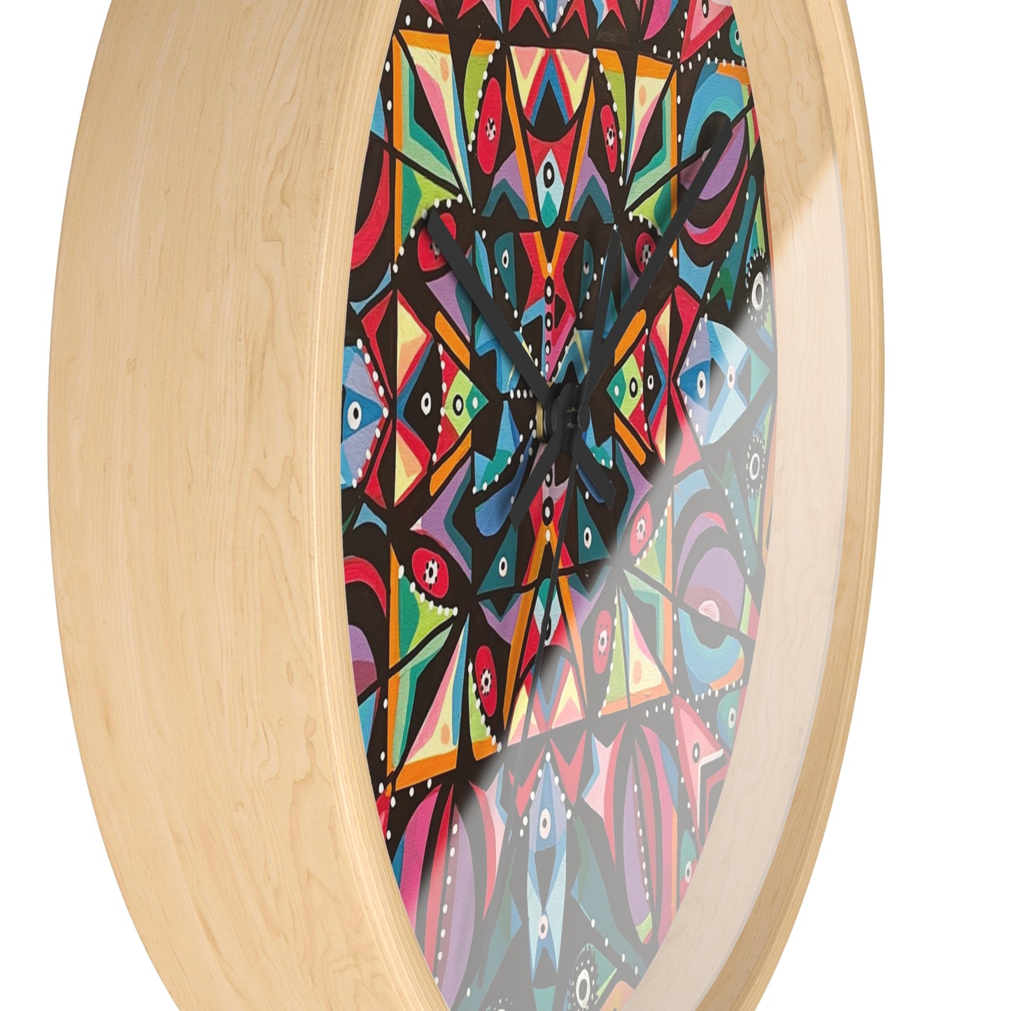 Reloj de pared con diseño de mandala