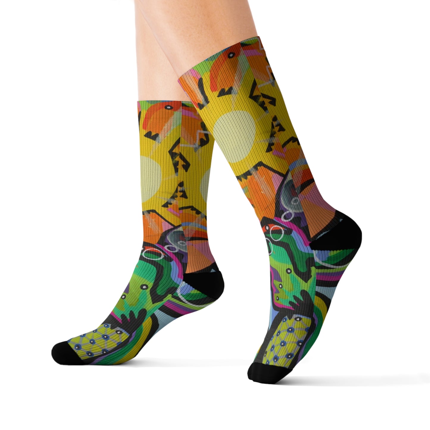 Chrysanthemum Sublimation Socks