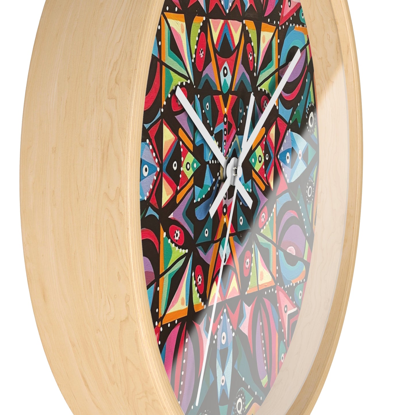 Reloj de pared con diseño de mandala