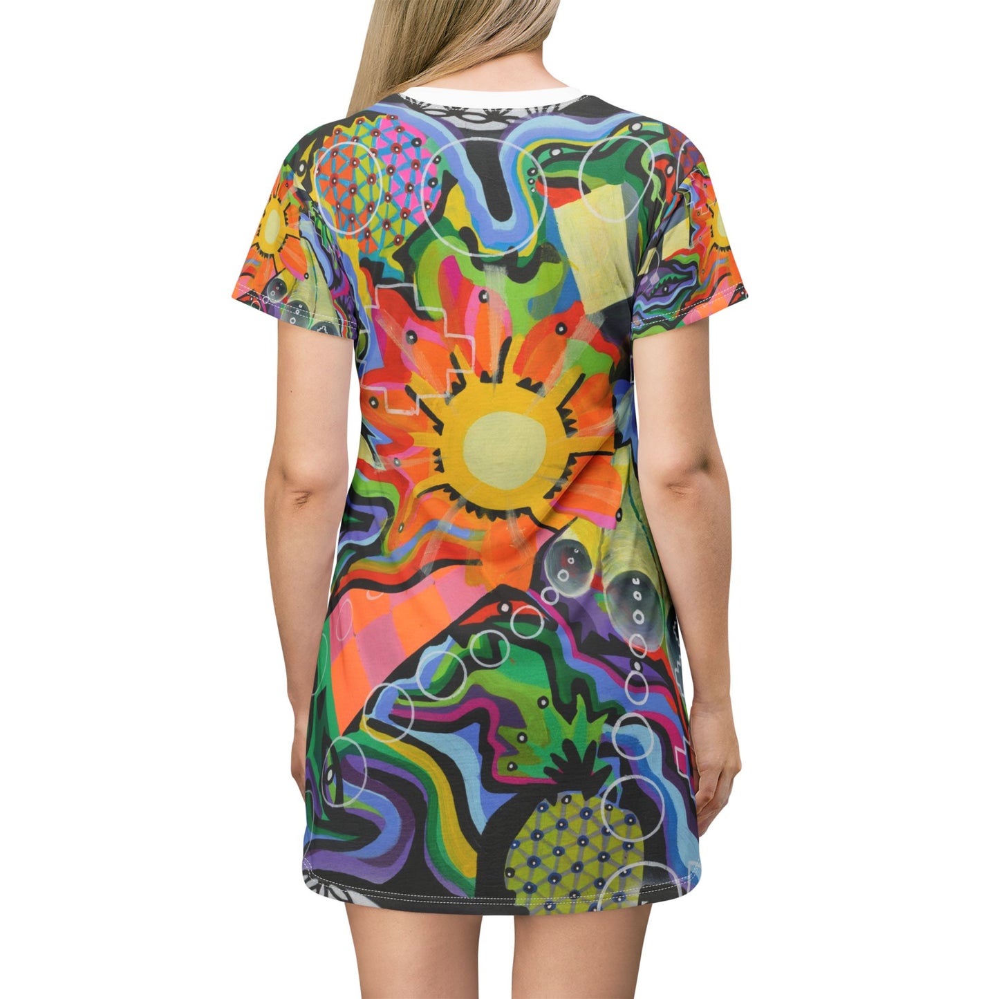 Chrysanthemum T-Shirt Dress (AOP)