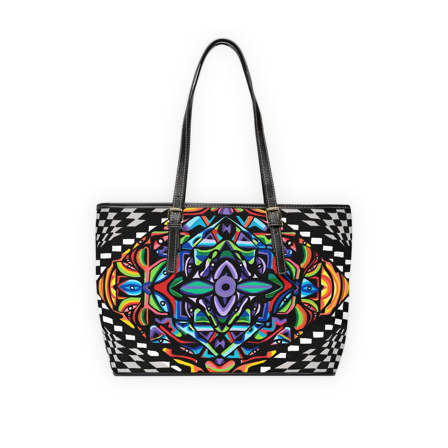 Bolso de hombro de cuero de PU con forma de vórtice de hierro