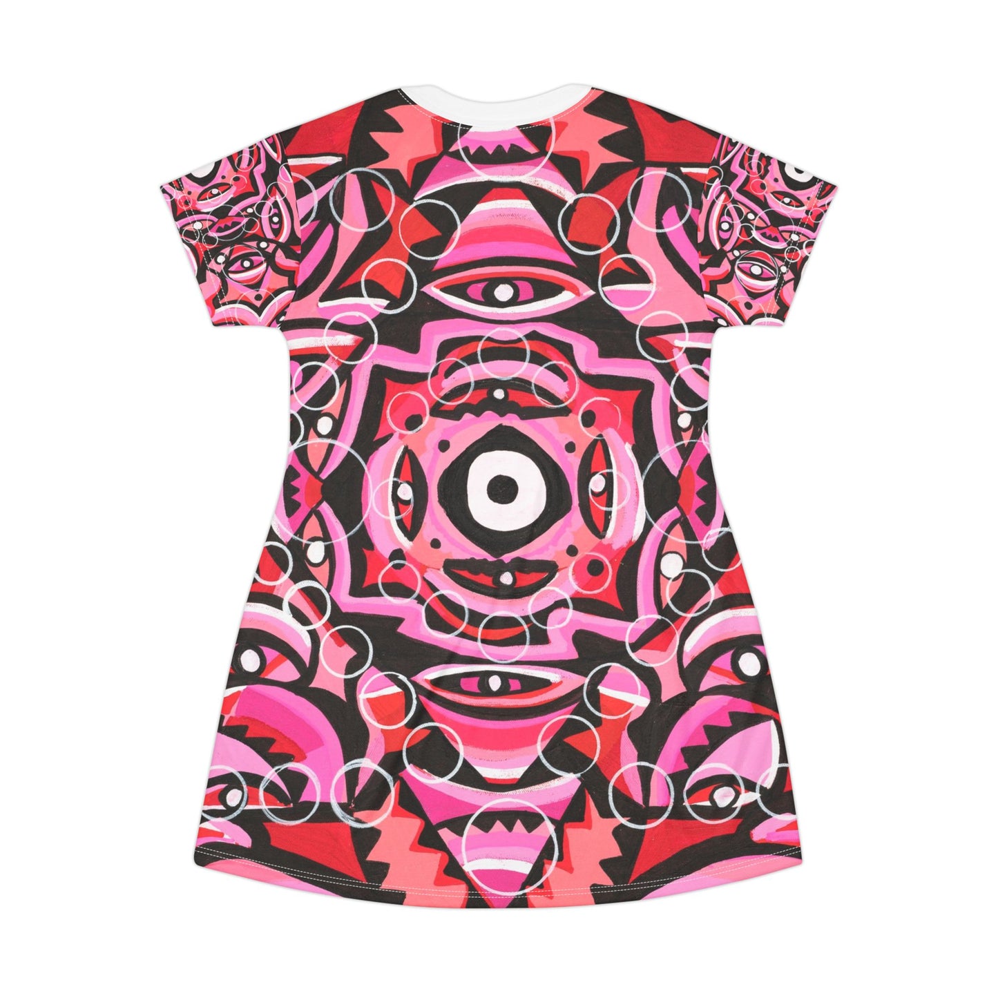 Pink Champagne T-Shirt Dress (AOP)