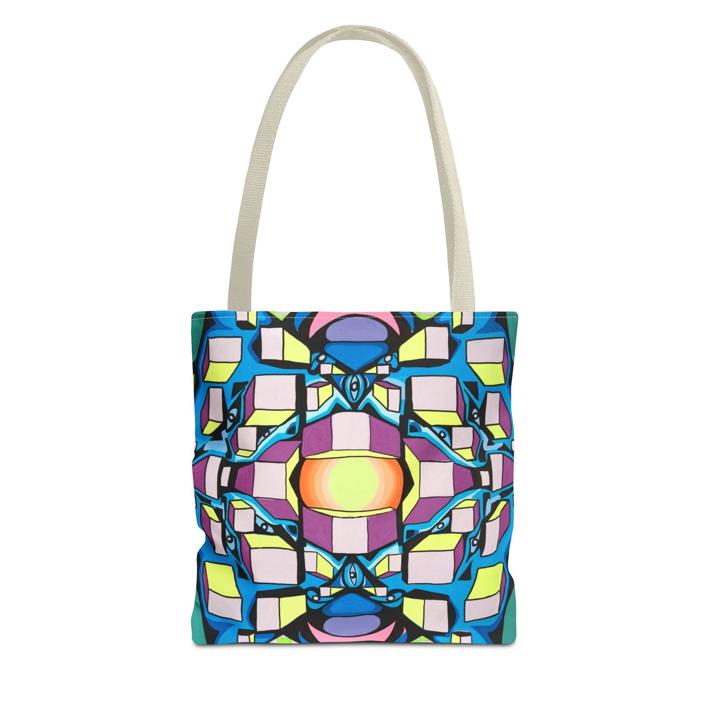 Bolsa de mano con cuadrados (AOP)