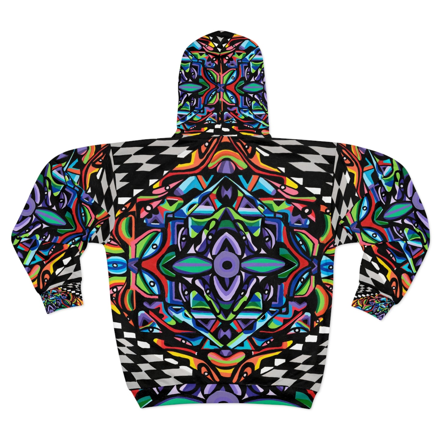 Iron vortex Unisex Zip Hoodie (AOP)
