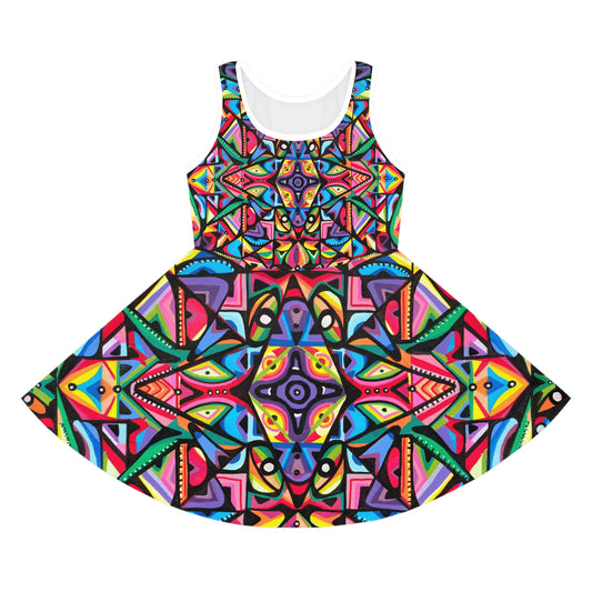 Spirit of growth Girls' Sleeveless Sundress (AOP)