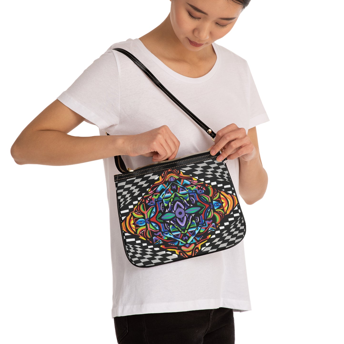 Bolso de hombro pequeño Iron Vortex