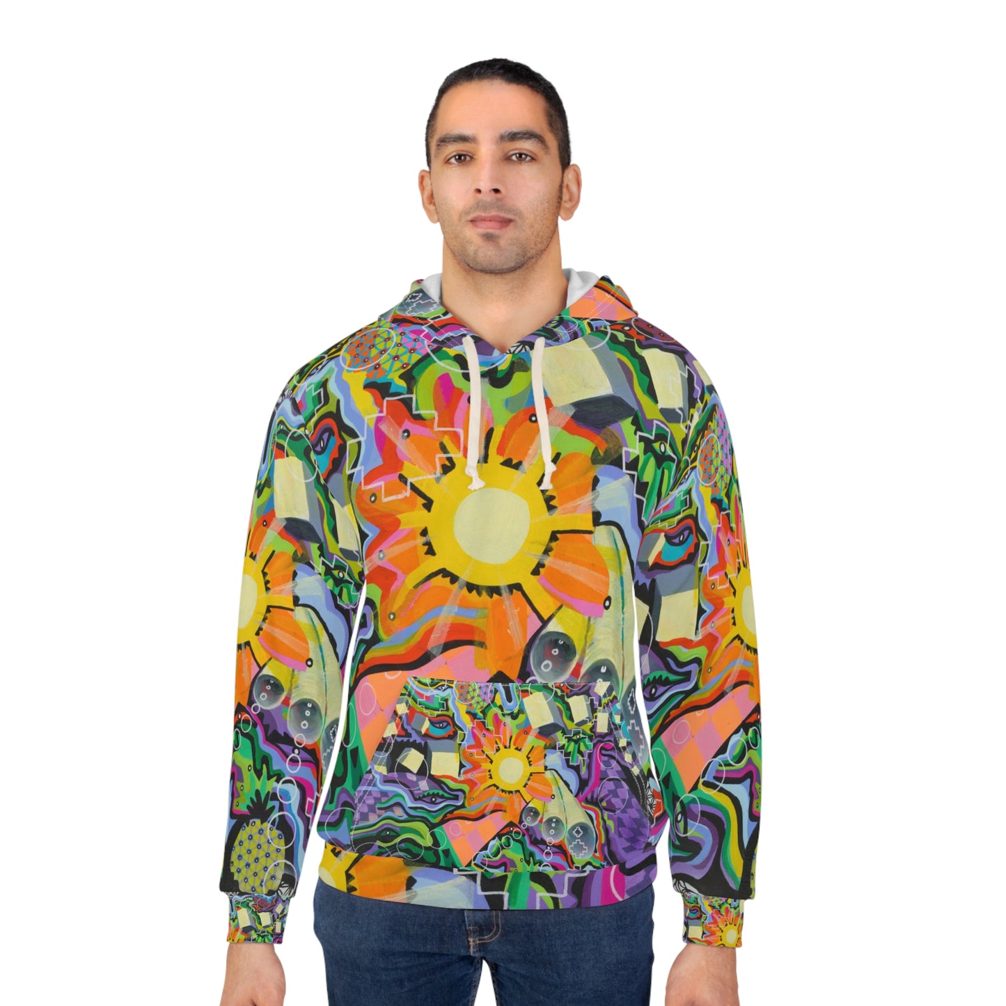 Chrysanthemum Unisex Pullover Hoodie (AOP)
