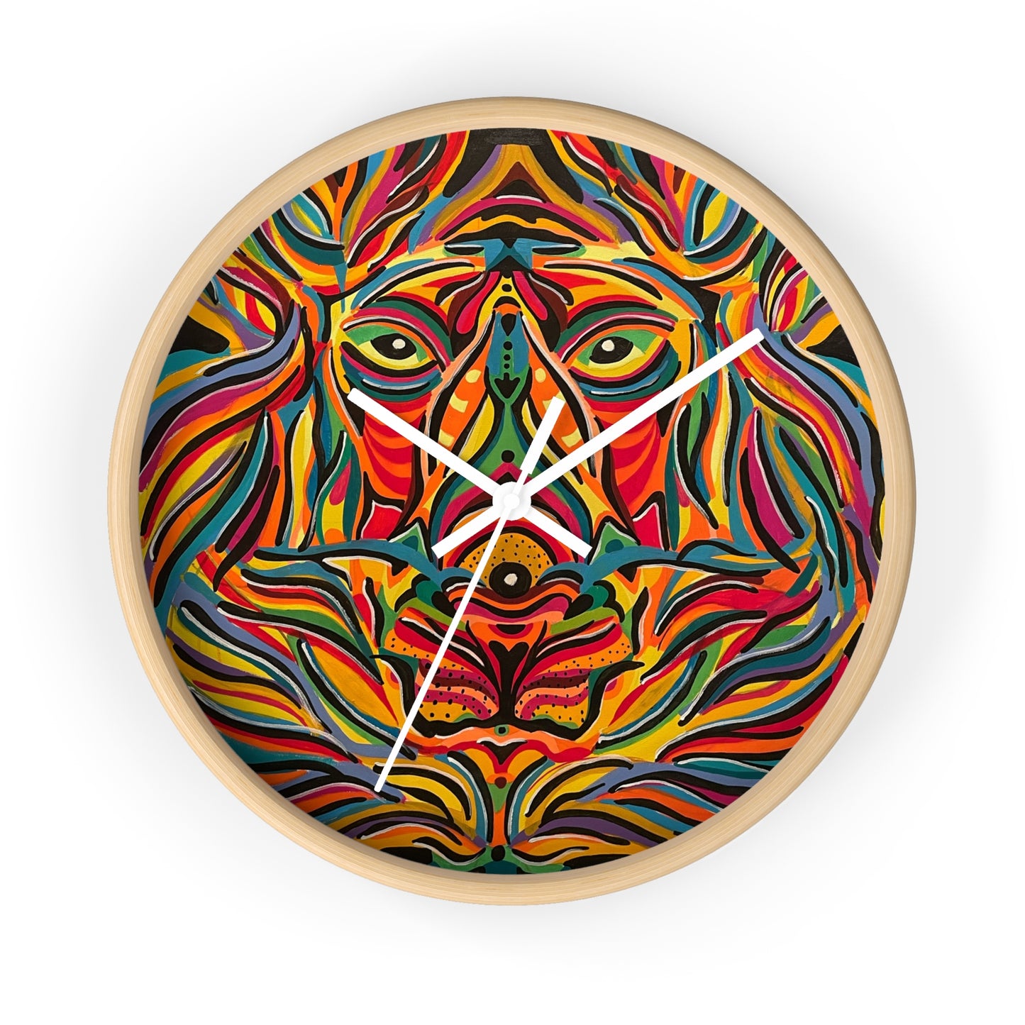 Reloj de pared con forma de león