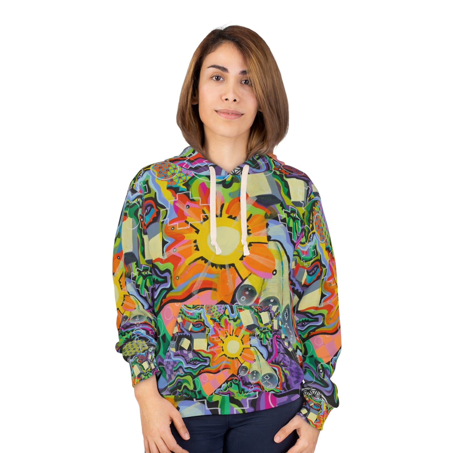 Chrysanthemum Unisex Pullover Hoodie (AOP)